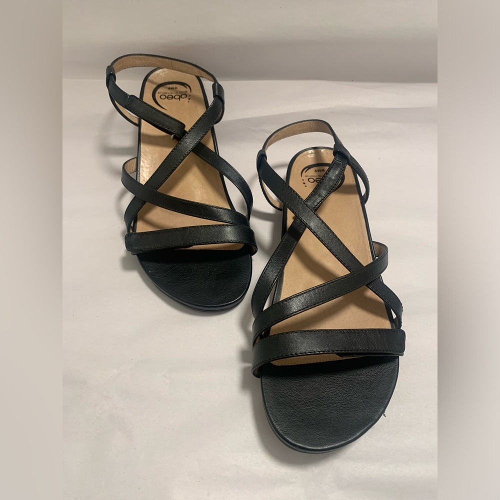 Women’s ABEO SAMANTHA, Strappy Comfort Sandal. Leather, Black. Size 9. - Picture 9 of 9